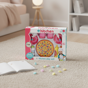 Jouets <span class=keywords><strong>de</strong></span> <span class=keywords><strong>cuisine</strong></span> <span class=keywords><strong>Pizza</strong></span> Playing House Ensemble d'ustensiles en plastique pour enfants - Product Image 3