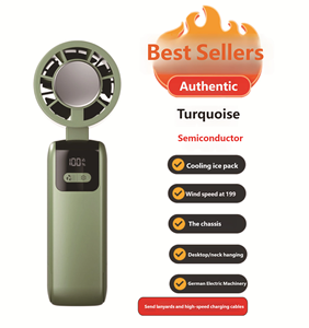Nouveau ventilateur de refroidissement portable, 199 vitesses réglables, mini-ventilateur à turbine pliable, compresse de glace semi-conductrice, petit ventilateur - Product Image 2