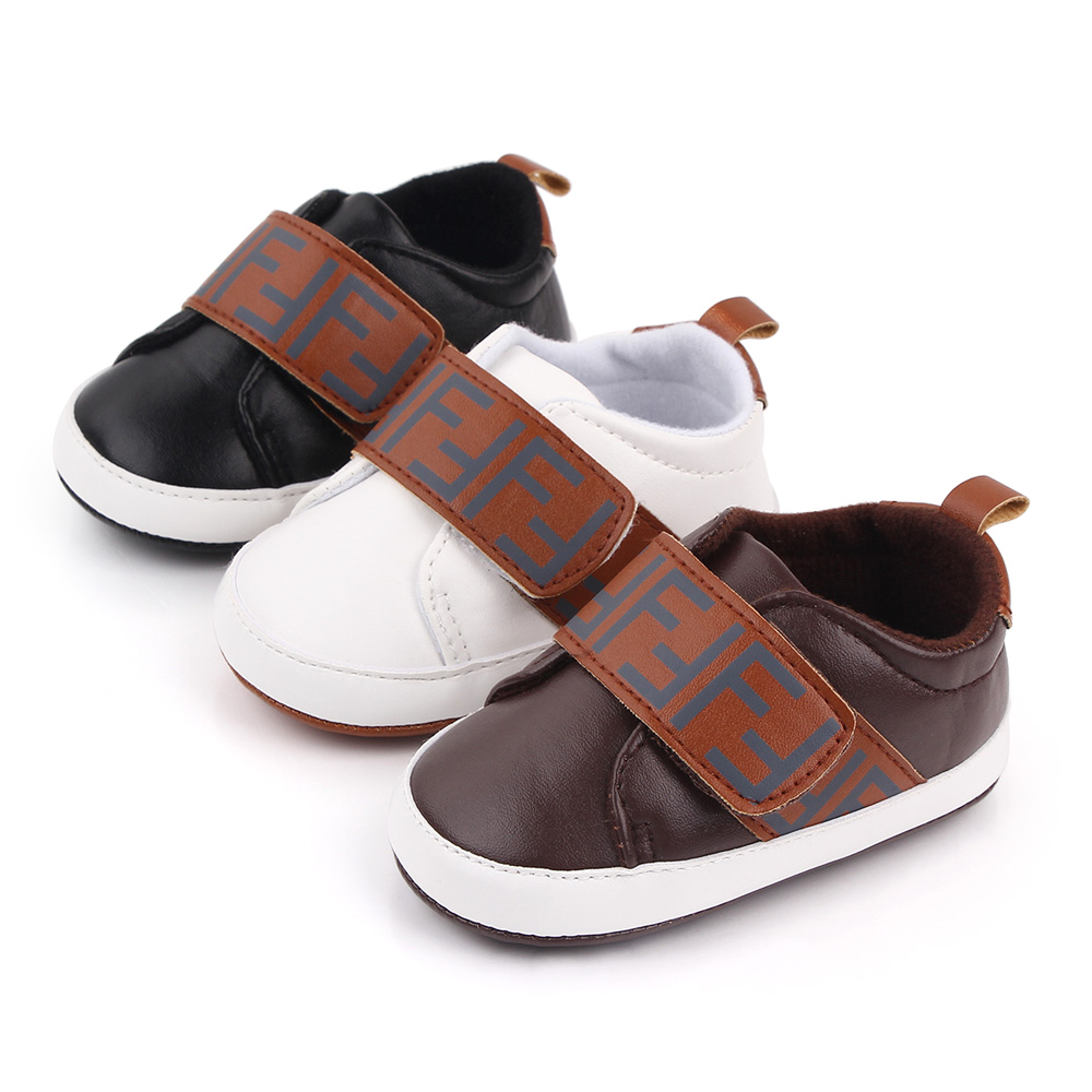 2021 Baby shoes spring and autumn new casual letter toddler shoes soft sole PU leather baby shoes