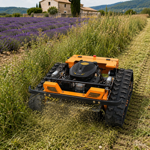 <span class=keywords><strong>Tondeuse</strong></span> à gazon <span class=keywords><strong>électrique</strong></span> sans fil télécommandée sur chenilles de qualité industrielle à haut rendement <span class=keywords><strong>pour</strong></span> pelouses étendues, champs agricoles et terrains de propriétés - Product Image 3