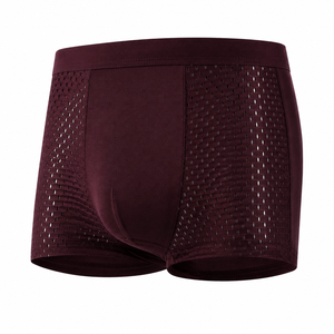 Calzoncillos bóxer transpirables de punto sin costuras con logotipo para hombre, ropa interior de secado rápido - Product Image 5