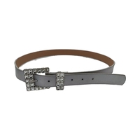 Ceinture en similicuir tendance pour femme, longueur personnalisée, largeur 2,8 cm, avec boucle en alliage, accessoire décontracté imprimé par transfert thermique
