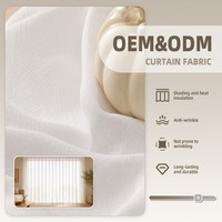ColorsTex OEM/ODM Tissu de rideau en polyester 100% respirant, léger, brodé, non tissé, uni, voile, pour aménagements de fenêtres
