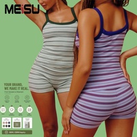 Ensemble Athleisure Marque Blanche : Débardeur et Short Rayés pour Femme, Tenue de Sport Séchage Rapide pour Course, Cyclisme et Entraînement – Fournisseur