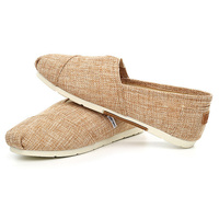 Espadrilles décontractées d'été en gros, chaussures en toile de couleur unie, espadrilles pour hommes
