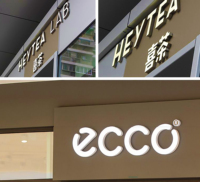 Letras de Canal LED RGB de Acero Inoxidable Comerciales para Exteriores Personalizadas, Letreros LED 3D con Iluminación Frontal, Duraderos, 50,000 Horas de Vida Útil, IPx6