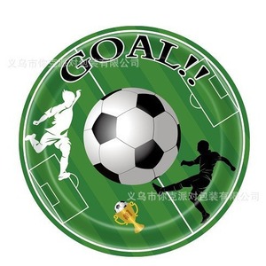 Lot de fournitures de fête sur le thème du football en gros – Vaisselle jetable pour <span class=keywords><strong>anniversaire</strong></span> d'enfants et événements sportifs - Product Image 2