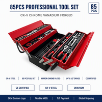 Ensemble de clés à cliquet pour réparation automobile DIY, 85 pièces, boîte de rangement, outils à main combinés, OEM