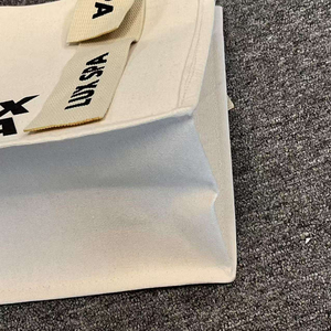 Sac à provisions fourre-tout en toile de jute laminé et à la mode de haute qualité en coton avec poignée en forme de cœur avec logo personnalisé - Product Image 4