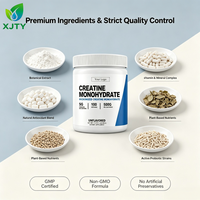 Créatine monohydrate micronisée pure en poudre 500g, supplément pré-entraînement premium pour la musculation, marque privée OEM pour adultes.