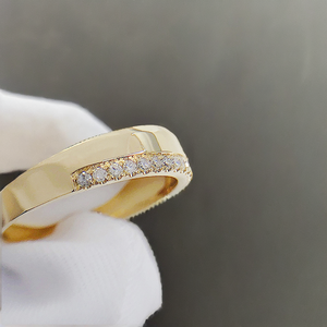 Anillo de Compromiso y Matrimonio Romántico para Parejas, con un Diamante Natural Amarillo, Ofertas Nuevas de Venta Directa con Garantía de Calidad - Product Image 2