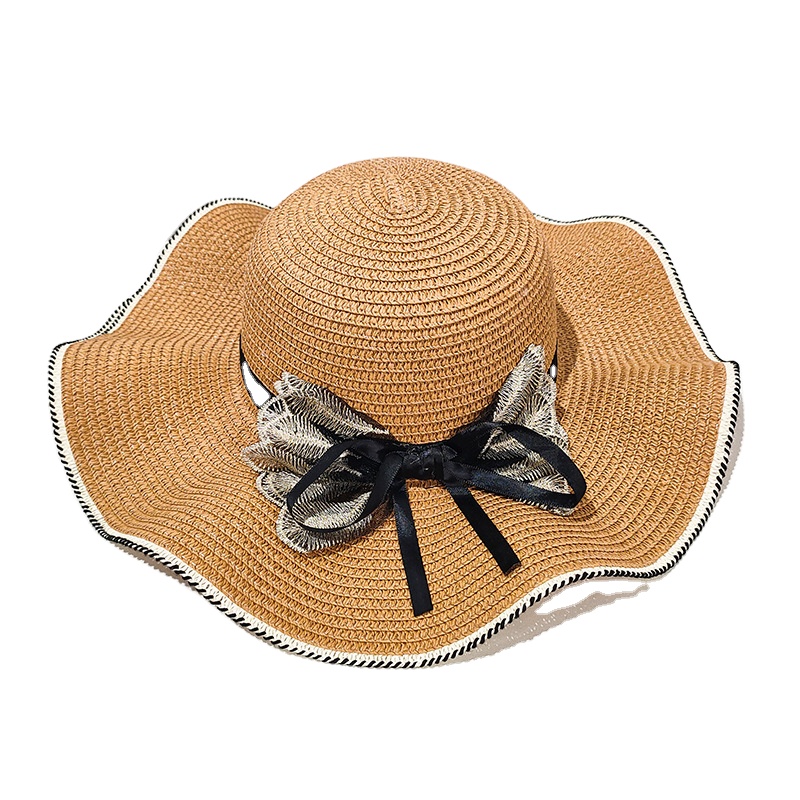 Новое Стильное летнее пляжное Путешествия Зонт отдых солнцезащитный крем соломенная шляпа для женщин