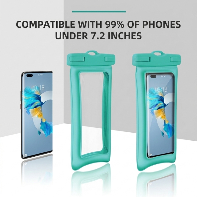 Floating Waterproof Phone Pouch IPX8 Certified Cell Phone Dry Bag with Lanyard