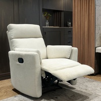 Fauteuil inclinable et canapé-lit moderne de luxe, avec structure métallique extensible, rembourrage en mousse et revêtement en tissu, design ergonomique, dossier ouvert carré