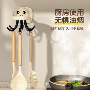 Rotating <b>Hook</b> <b>For</b> Kitchen Spatulas And Shovels <b>Wall</b> Mounted Heavy Duty Adhesive No Drilling Required - Product Image 1