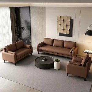 Sofá de Cuero Nórdico Moderno, Compacto, de 2/3 Plazas, Multifuncional, para Sala de Estar y Dormitorio - Product Image 3