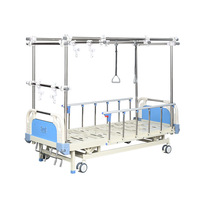 Lit de traction orthopédique médical, lit de physiothérapie réglable pour hôpital avec poteau IV