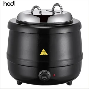 Guangzhou HADI Commercial Kitchenware Black Electric Soup Warmer Catering Ware for Hotel & Restaurant Use Available for Sale