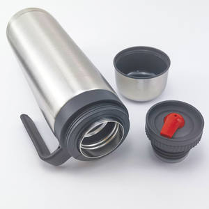 Yerba Mate Set Flask 1000ml Botella de agua aislada al vacío de doble pared Botella de agua con forma de bala de acero inoxidable con asa - Product Image 6