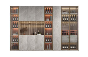 Gabinete de entrada personalizado versátil de estilo nórdico Revestimiento de madera a prueba de humedad y resistente al desgaste libremente incrustable - Product Image 6