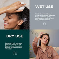 Brosse de Shampoing et Masseur de Cuir Chevelu en Silicone avec Logo Personnalisé pour la Croissance des Cheveux, Exfoliant pour le Cuir Chevelu et Masseur de Tête pour Femme