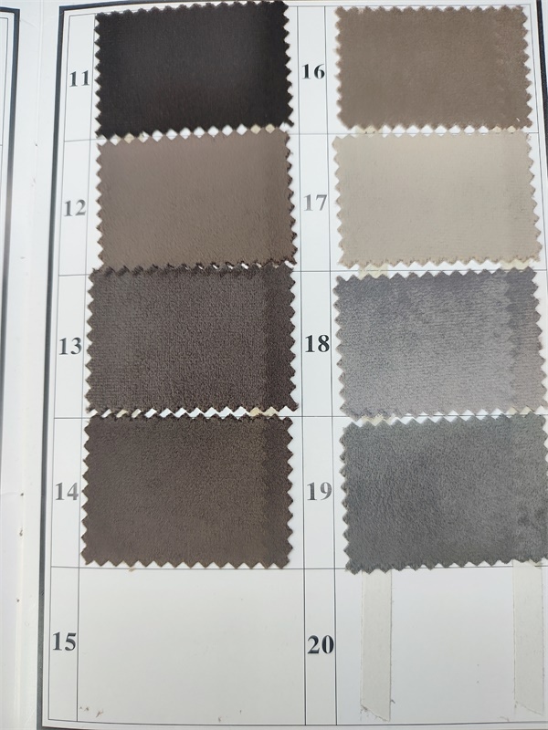 Nuancier de velours Holland uni (toucher mat) 2