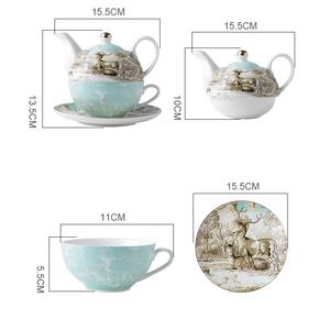 Tetera de Porcelana Fina de 250 ml con Taza, Juego de Tetera de Porcelana de Alta Calidad, Tetera de Gran Capacidad para Regalo de Boda - Product Image 3