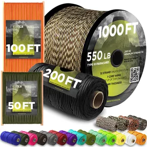 SGT KNOTS Paracord 550 Type III 7 Strand - 100% Nylon Core and Shell 550 lb  Tensile Strength 1000 ft Spool price in UAE,  UAE