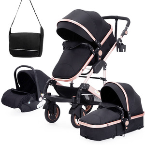 Poussette bébé pliable compacte et légère en alliage d'aluminium, 2-en-1/3-en-1, avec siège <span class=keywords><strong>auto</strong></span>, sur mesure, pour vente en gros - Product Image 4