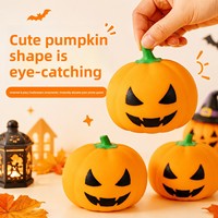 Grande citrouille en caoutchouc anti-stress de 12 cm pour Halloween, jouet à rebond lent, ornement décoratif original transfrontalier pour tous