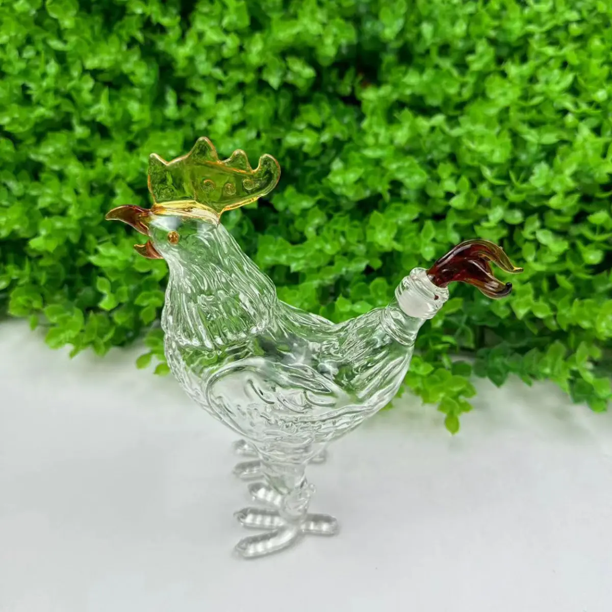 100ml Good Quality Animal chicken shaped clear glass wine decanter bottle