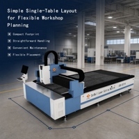 Yüksek Hassasiyetli Metal Fiber Lazer Kesici Tek Tablalı CNC Sac Kesim Makinesi 3015 4020 6020