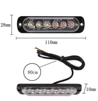 Grün bernstein rot 12V 24V Flash 6 LED Fahrzeug anhänger LKW LED Warn blitz Seiten markierung leuchte