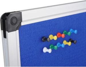 <span class=keywords><strong>Tableau</strong></span> blanc <span class=keywords><strong>mural</strong></span> en tissu bleu avec cadre en aluminium pour le bureau à domicile et l'école - Product Image 5