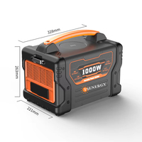 Sistema de energía todo en uno para acampar en casa, generador solar eléctrico recargable de 999wh, estación de energía de 1000W con panel completo