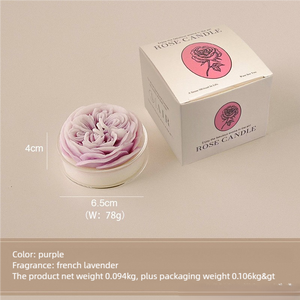 <span class=keywords><strong>Vela</strong></span> Aromática Creativa de Cera de Soja <span class=keywords><strong>con</strong></span> Forma de Rosa en Frasco de Vidrio, Éxito de Ventas al Por Mayor - Product Image 6