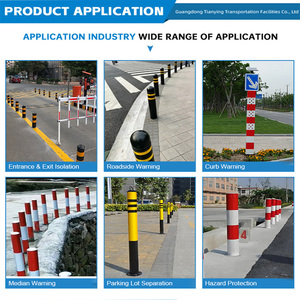 Palo di Segnalazione Stradale ad Alta Visibilità, Durevole, Giallo e Nero, Riflettente, per Sicurezza Stradale - Product Image 3