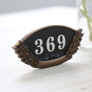 Factory Custom Metal Stainless Steel Aluminum Office Hoom Door <b>Numbers</b> Plate Sign ADA Braille Signage - Product Image 4