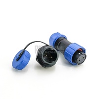 Connecteur étanche Weipu SP17 série SP à 2 broches avec raccord fileté mâle/femelle IP67
