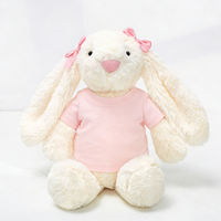 Jouets en peluche lapin lestés de haute qualité CE à longues oreilles avec nœud papillon rose bleu violet