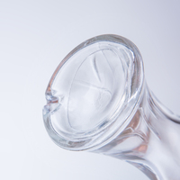 Bouteille en verre créative en forme de sirène, bouteille en verre transparente de qualité alimentaire pour la vodka, le rhum, la tequila et les boissons