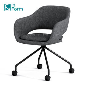<span class=keywords><strong>Fauteuil</strong></span> 4 étoiles polyvalent rembourré en mousse moulée ergonomique Accoudoir design <span class=keywords><strong>Salon</strong></span> Bureau Chaise de loisirs avec <span class=keywords><strong>roulettes</strong></span> - Product Image 2