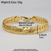 Pulsera de Cadena Plana Texturizada en Tono Dorado 750 de Italia, Pulsera de Eslabones Cubanos Mate Cepillado para Hombre y Mujer, Ideal para Uso Diario y de Negocios