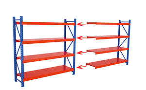 Estantería de Almacenamiento de Servicio Mediano de 4 Niveles LIANGCHEN, 200-500 kg por Nivel, Acero Laminado en Frío Integralmente Moldeado, Fácil Montaje - Product Image 3