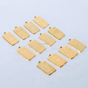 Pendentif vintage en acier inoxydable avec 12 signes du zodiaque, médaillon carré irrégulier doré, bijou esthétique du <span class=keywords><strong>horoscope</strong></span> pour femme, cadeau - Product Image 3