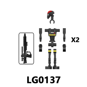 LG1019 Battle <span class=keywords><strong>Droid</strong></span> Space Wars Combat Robot Juguetes Mini DIY Hadiah Koleksi Edukatif Rakit Set Blok Bangunan Mainan Anak - Product Image 5