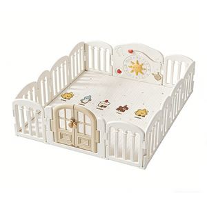 Corralito <span class=keywords><strong>de</strong></span> Seguridad para Bebés <span class=keywords><strong>de</strong></span> Plástico HDPE <span class=keywords><strong>de</strong></span> Estilo Francés Moderno con Diseño <span class=keywords><strong>de</strong></span> Dibujos Animados, Tamaño Personalizado para Área <span class=keywords><strong>de</strong></span> Juegos para Niños Pequeños - Product Image 1