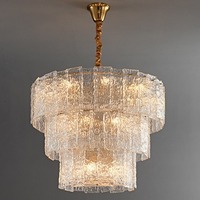 Lustre suspendu nordique de luxe pour salon, restaurant, hôtel, villa, décoration intérieure, verre, LED