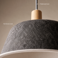 Suspension LED contemporaine en feutre PET de style hôtelier, blanc chaud 3500K, CRI 90 élevé, garantie 5 ans, pour usage domestique et bureautique