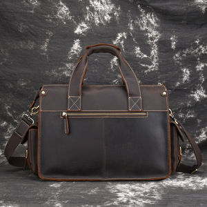 L1016 Men's Genuine <strong>Leather</strong> Business Laptop <strong>Soft</strong> <strong>Bag</strong> High Quality Large Capacity - Product Image 3